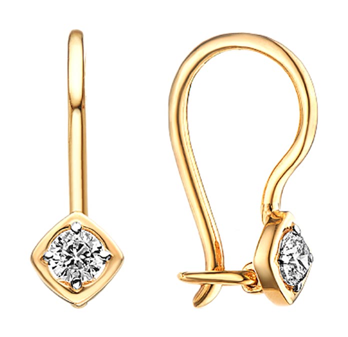 

Серьги из красного золота с фианитом Veronika S132-1743, S132-1743