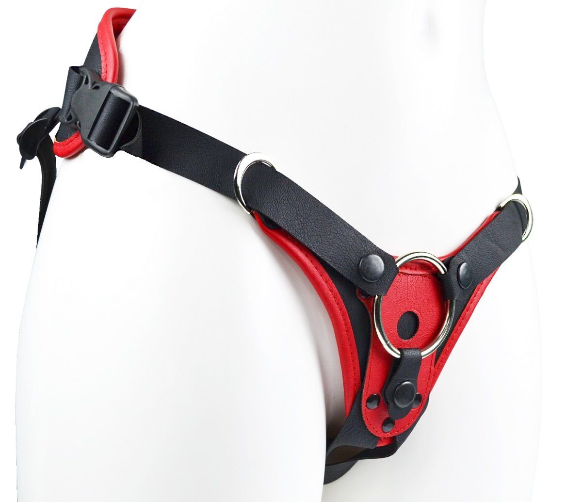 Красно-черные универсальные трусики с 2 способами крепления насадок красный с черным