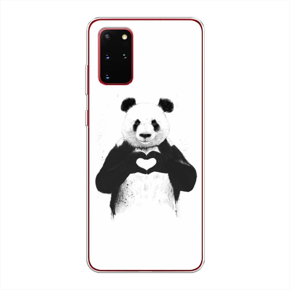 

Чехол Awog на Samsung Galaxy S20 + "Панда love", Серебристый, 29350-10