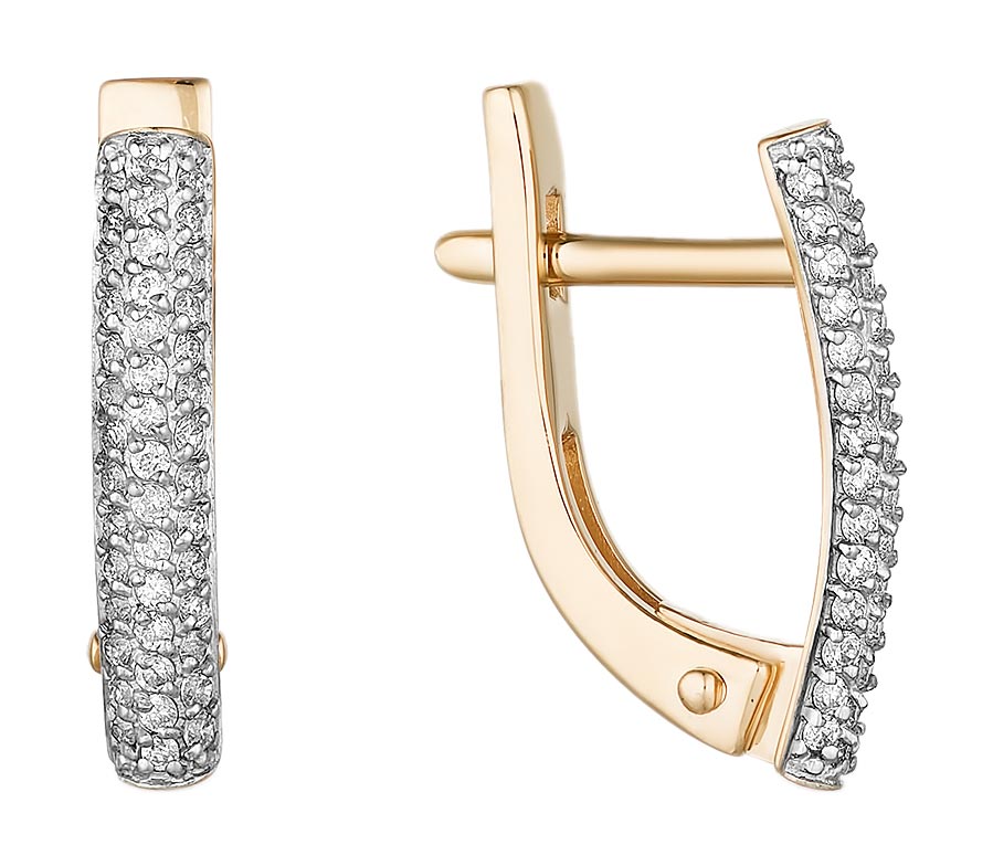 

Серьги из красного золота с фианитом Veronika S132-1412, S132-1412