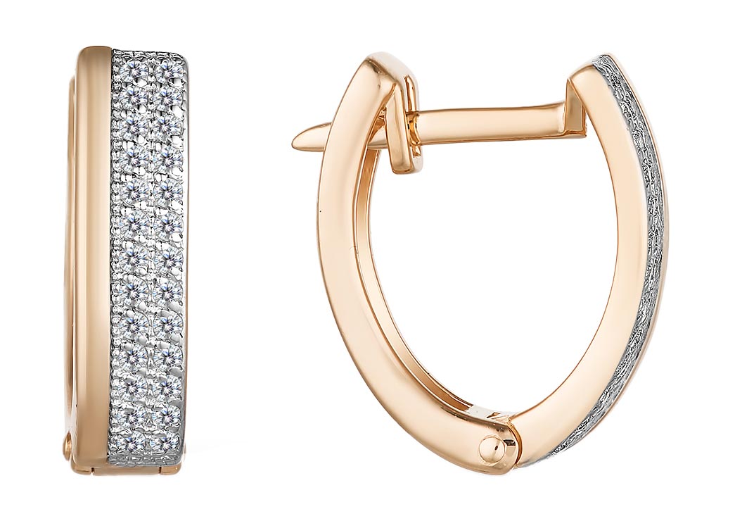 

Серьги из красного золота с фианитом Veronika S132-1375, S132-1375