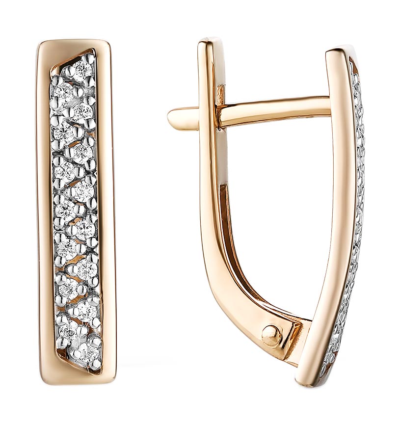 

Серьги из красного золота с фианитом Veronika S132-1286, S132-1286