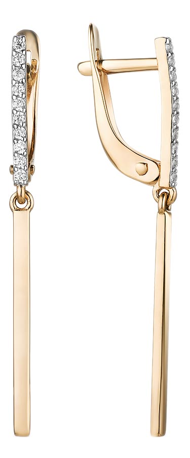

Серьги из красного золота с фианитом Veronika S132-1274, S132-1274
