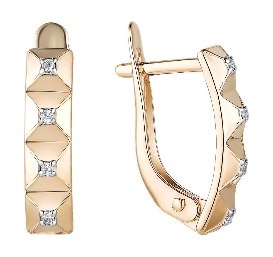 

Серьги из красного золота с фианитом Veronika S132-1223, S132-1223