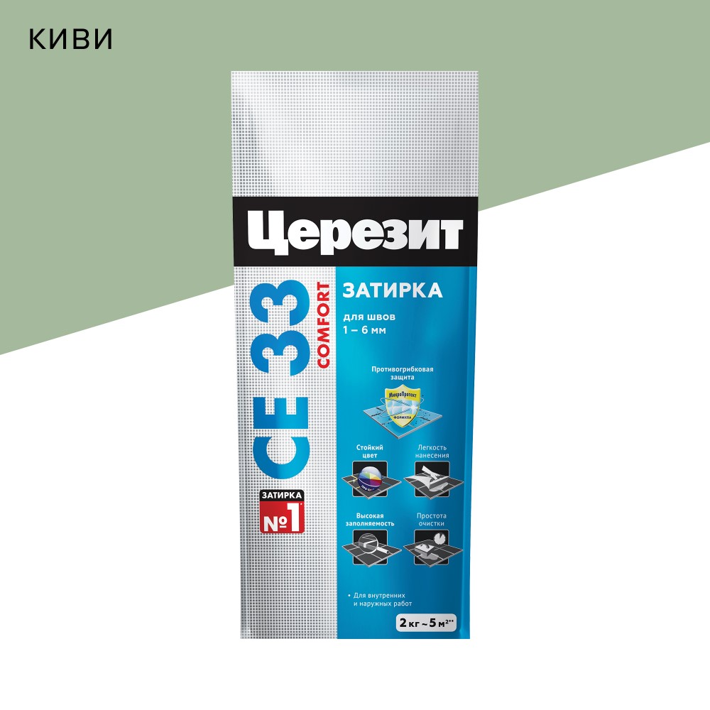 фото Затирка церезит ce 33 киви 2 кг nobrand