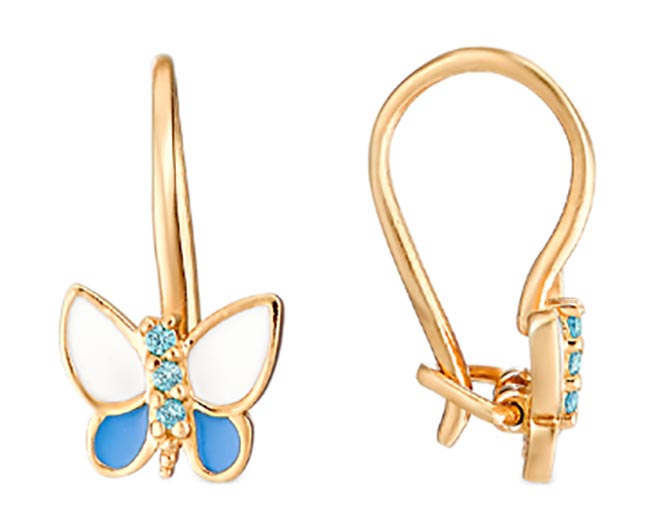 

Серьги из красного золота с фианитом Veronika S131-903M2, S131-903M2