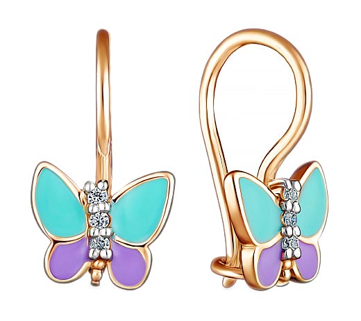 

Серьги из красного золота с фианитом Veronika S131-903M1, S131-903M1