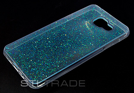 

Силиконовый чехол с блестками для Samsung Galaxy A5 (2016) бирюзовый в тех.уп.