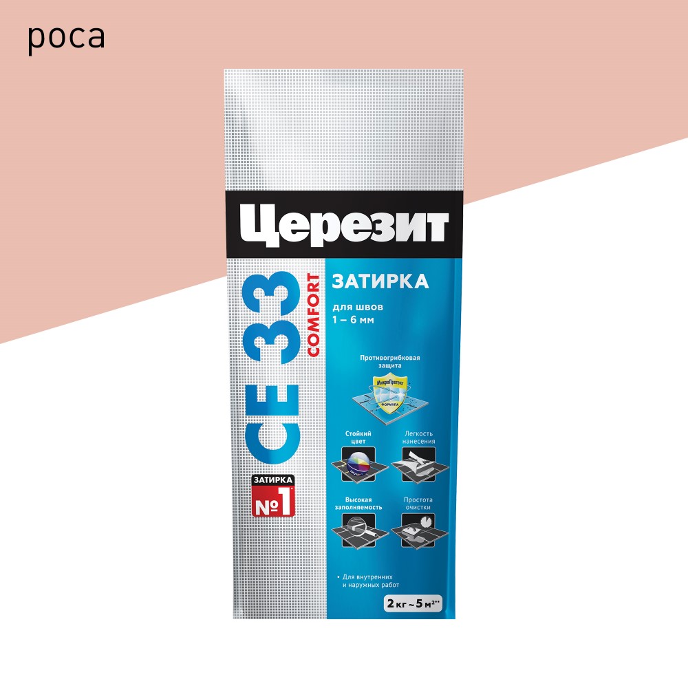 фото Затирка церезит ce 33 роса 2 кг nobrand