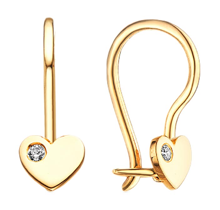 

Серьги из красного золота с фианитом Veronika S130-1747, S130-1747