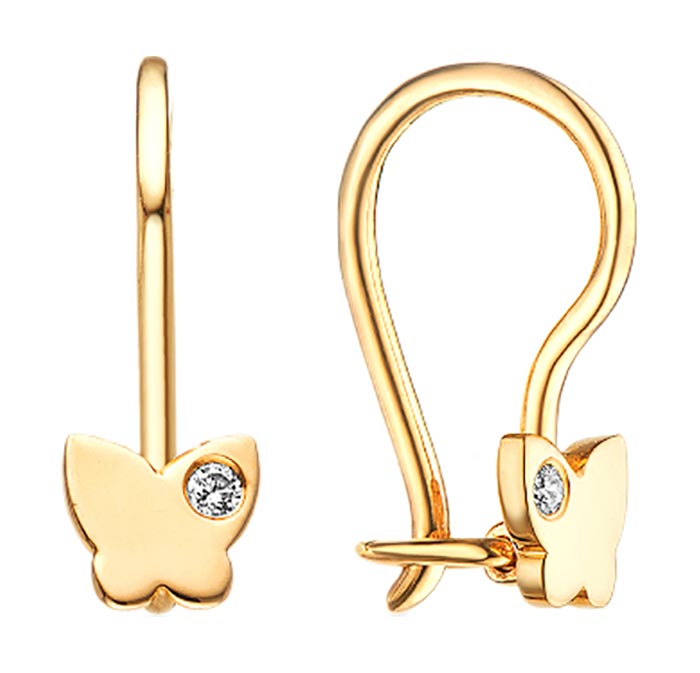 

Серьги из красного золота с фианитом Veronika S130-1746, S130-1746