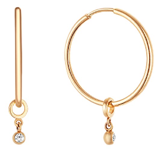 

Серьги из красного золота с фианитом Veronika S130-1389-15/0, S130-1389-15/0