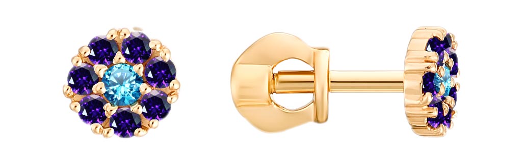

Серьги из красного золота с фианитом Veronika S130-1150M1, S130-1150M1