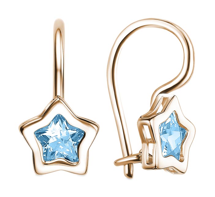 

Серьги из красного золота с фианитом Veronika S130-1137GL, S130-1137GL