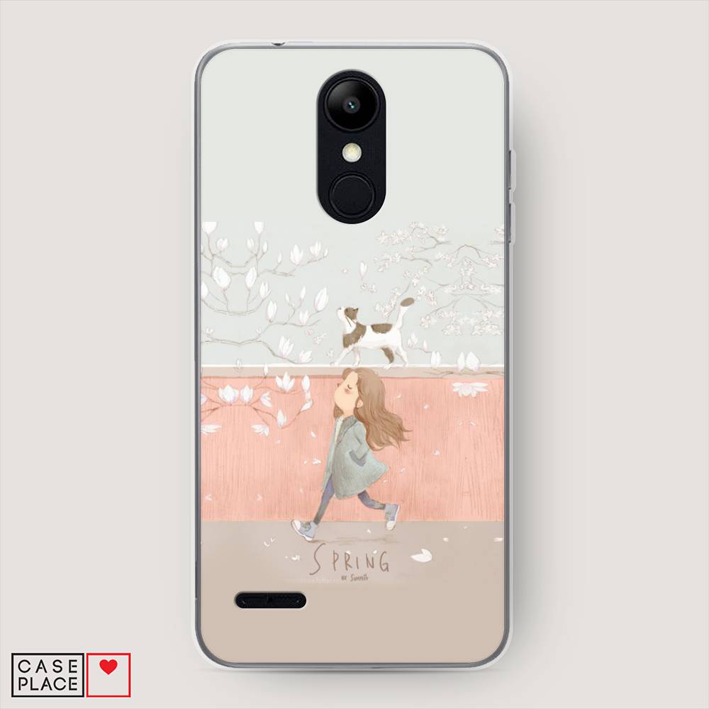 

Чехол Awog на LG K9 (K8 2018) "Девочка-весна", Серый, 83750-7