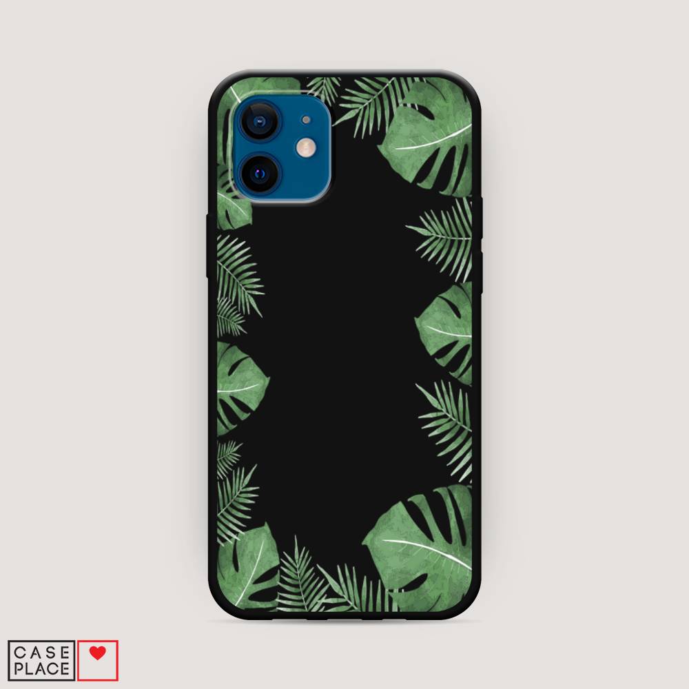 

Чехол Awog на Apple iPhone 12 / Айфон 12 "Листья папоротника рамка", Разноцветный, 12552-1