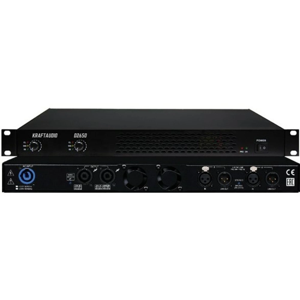 

Усилитель мощности KRAFTAUDIO D2650 черный, D2650