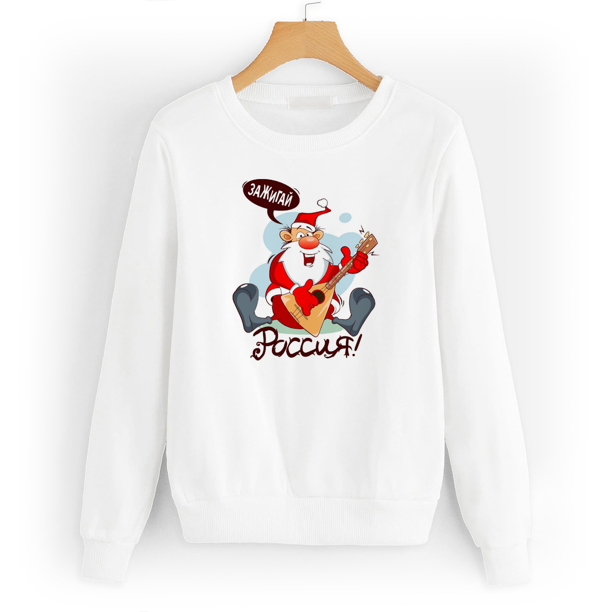 

Свитшот белый CoolPodarok Зажигай Россия сова, W0113748