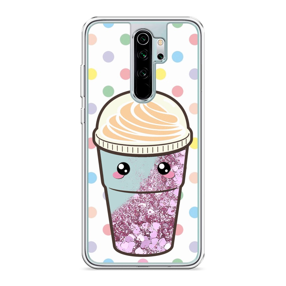 

Жидкий чехол с блестками "Милый стакан" на Xiaomi Redmi Note 8 Pro