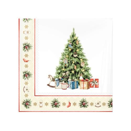 

Салфетки бумажные 3 слоя 33 x 33 см 20 шт, Разноцветный