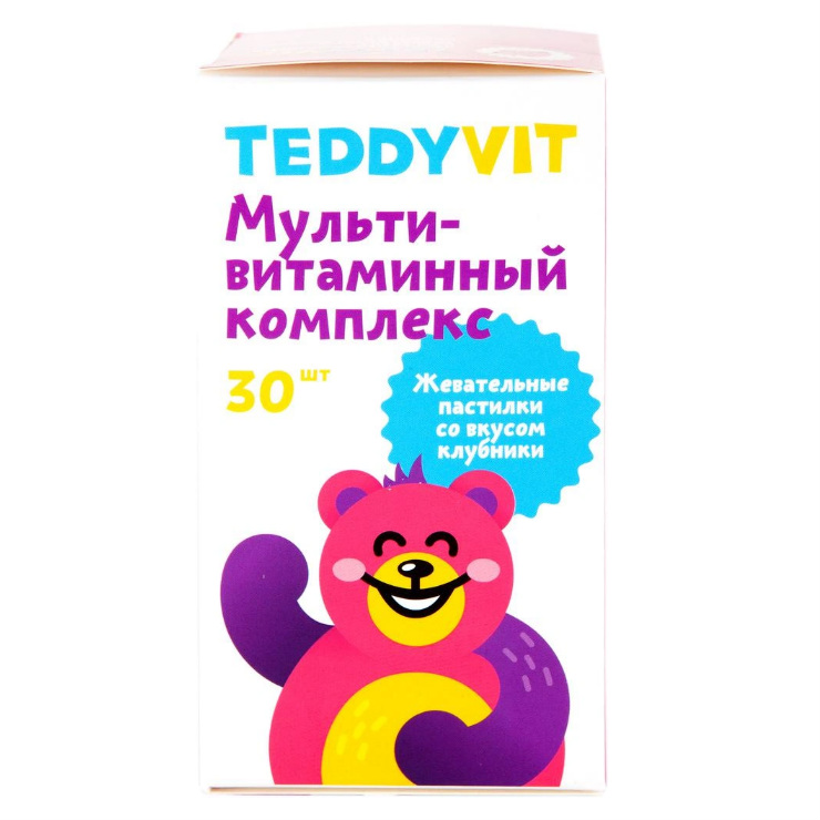 

Мультивитаминный комплекс Teddyvit клубники пастилки жевательные 30 шт.