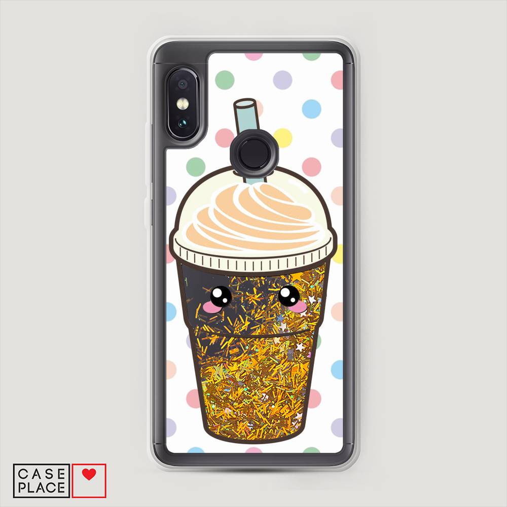 

Жидкий чехол с блестками "Милый стакан" на Xiaomi Redmi Note 5, 32790-1