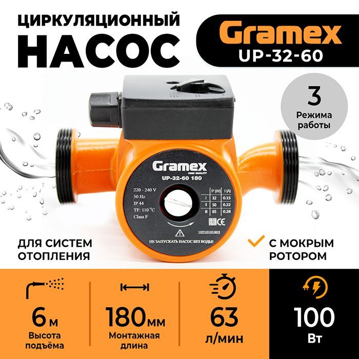 Циркуляционный насос Gramex 016831