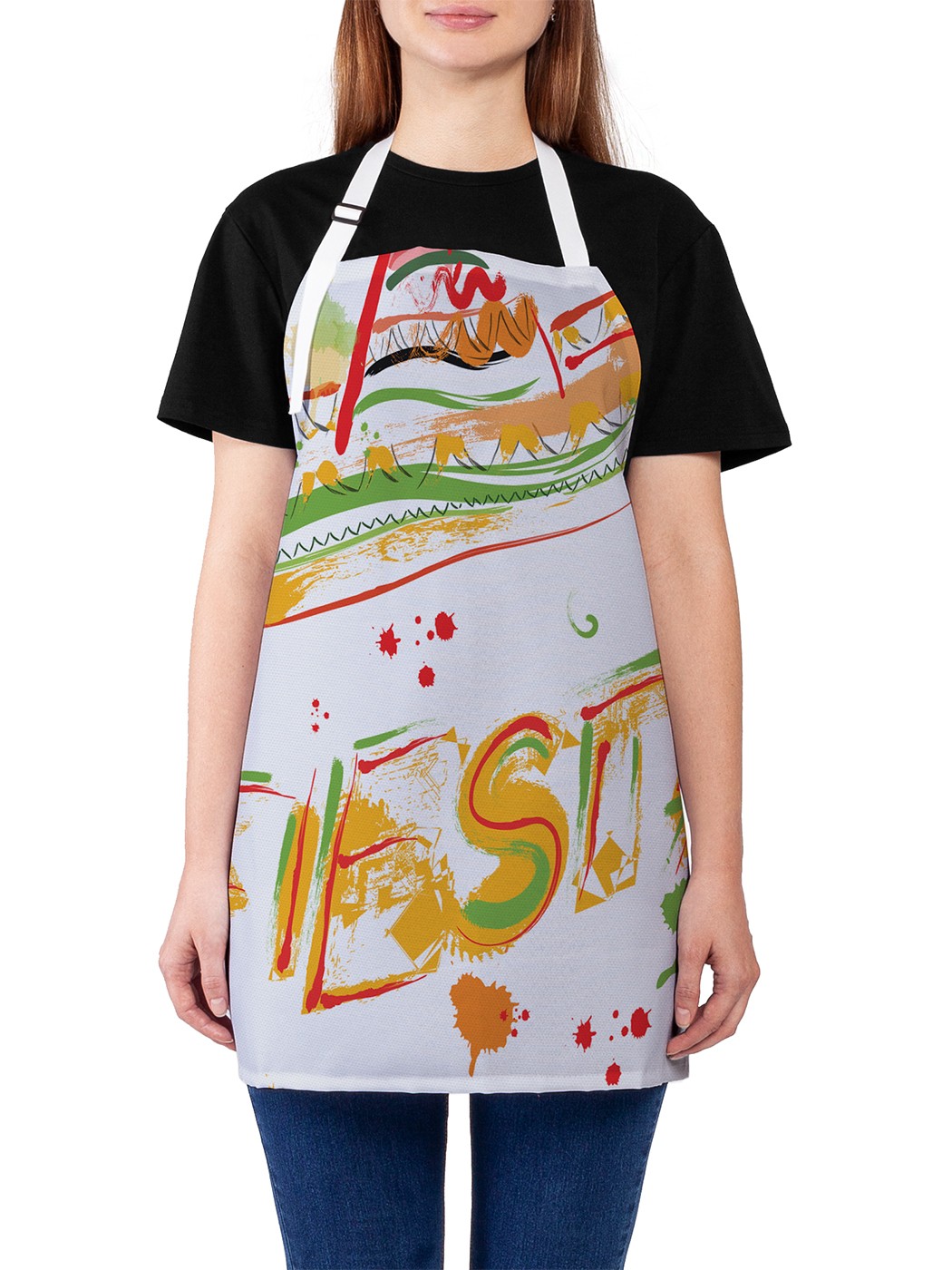 

Фартук женский JoyArty для готовки "Красочная фиеста", универсальный размер