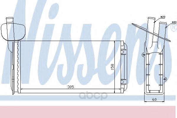 

NS73965 радиатор печки с AC VW T4 90>