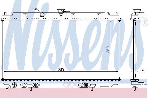 

NS67345A радиатор системы охлаждения АКПП Nissan Almera/Primera 1.8/2.0i 96>