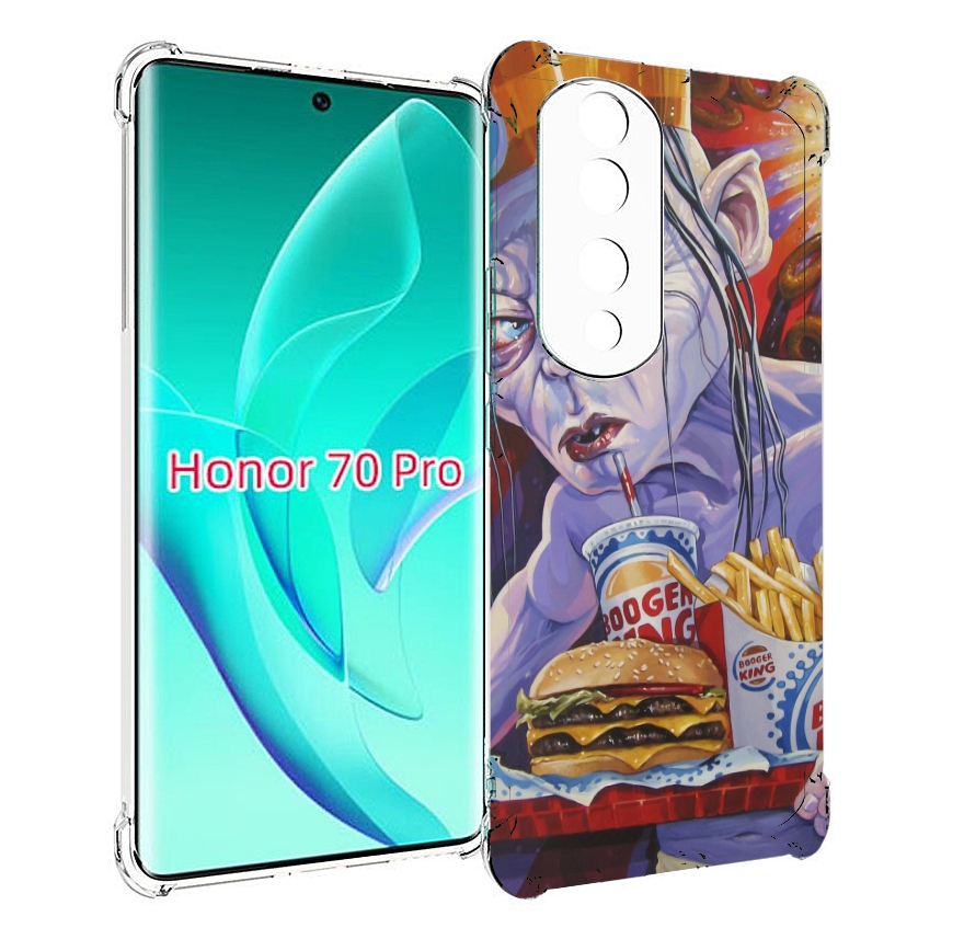 

Чехол MyPads любитель бургер кинга для Honor 70 Pro / 70 Pro Plus, Прозрачный, Tocco