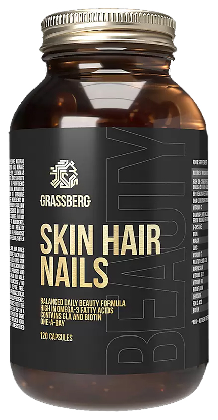 Купить Grassberg Skin Hair Nails капсулы 120 шт., Великобритания