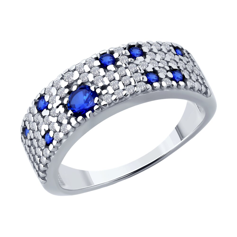 

Кольцо из серебра р. , SOKOLOV 88010078, корунд искусственный/фианит, 88010078