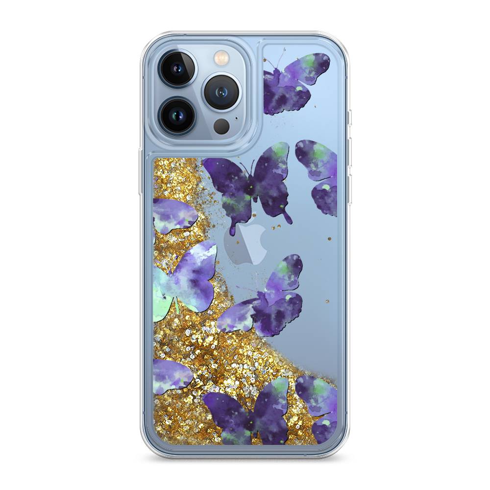 

Жидкий чехол с блестками "Бабочки отпечатки" на Apple iPhone 13 Pro Max, 14490-1