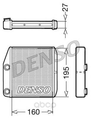 Радиатор отопителя [195x160] DENSO drr09075