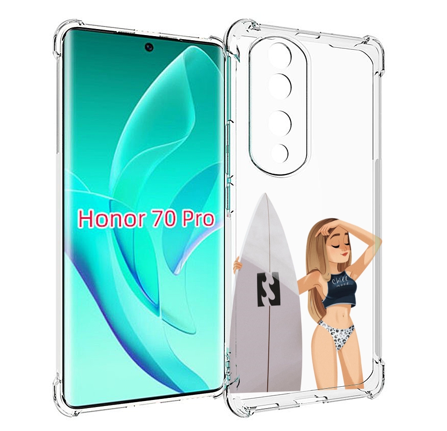 

Чехол MyPads летний-серф для Honor 70 Pro / 70 Pro Plus, Прозрачный, Tocco