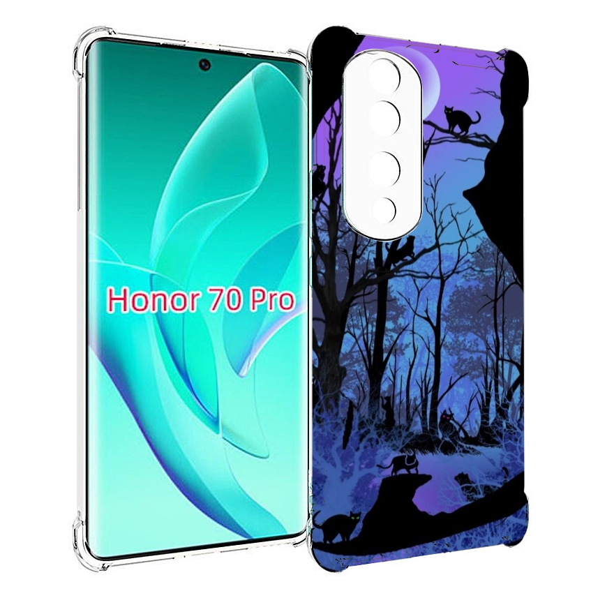 

Чехол MyPads лес внутри кота для Honor 70 Pro / 70 Pro Plus, Прозрачный, Tocco