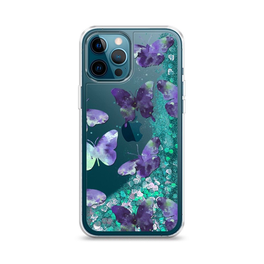 

Жидкий чехол с блестками "Бабочки отпечатки" на Apple iPhone 12 Pro, 12895-1