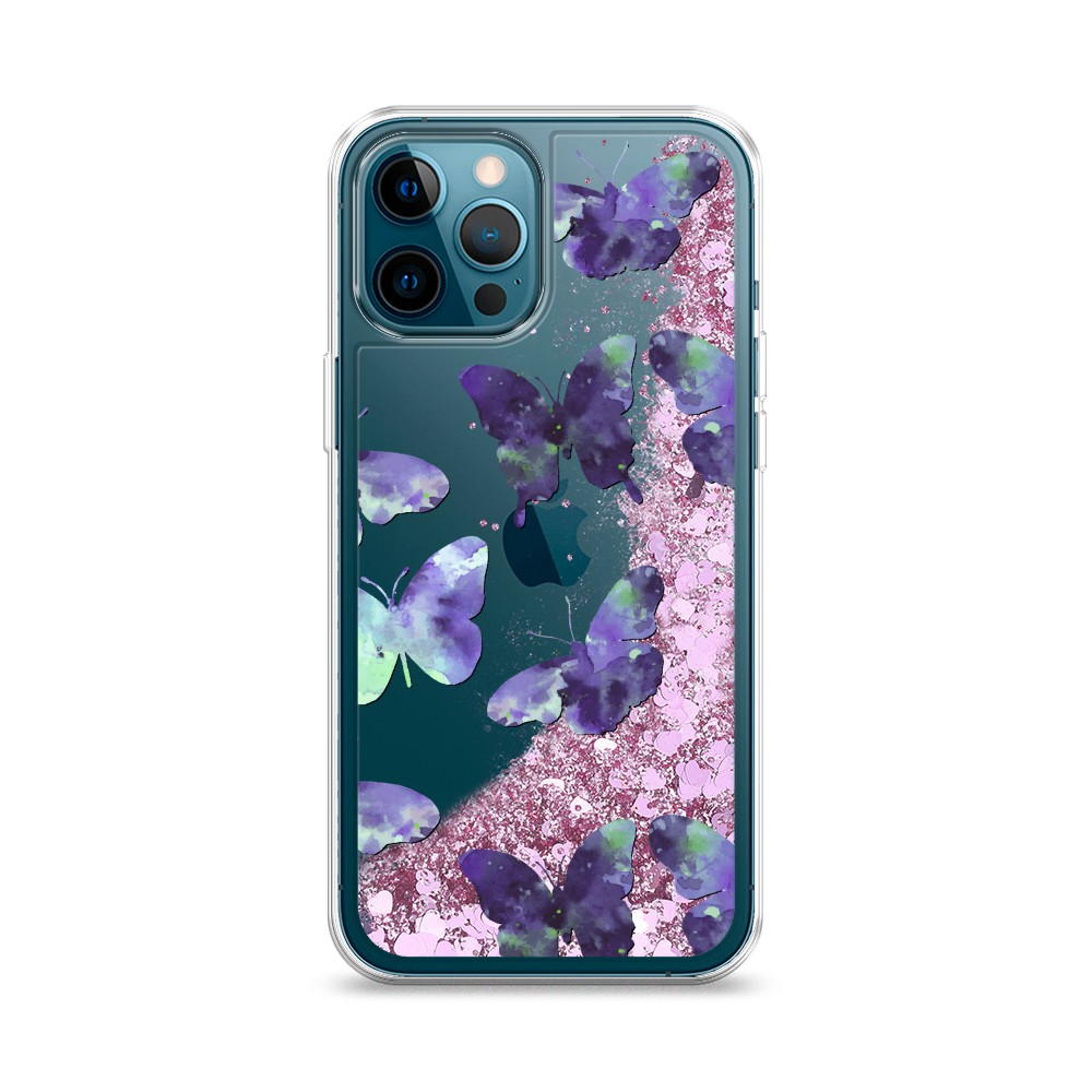 

Жидкий чехол с блестками "Бабочки отпечатки" на Apple iPhone 12 Pro, 12894-1