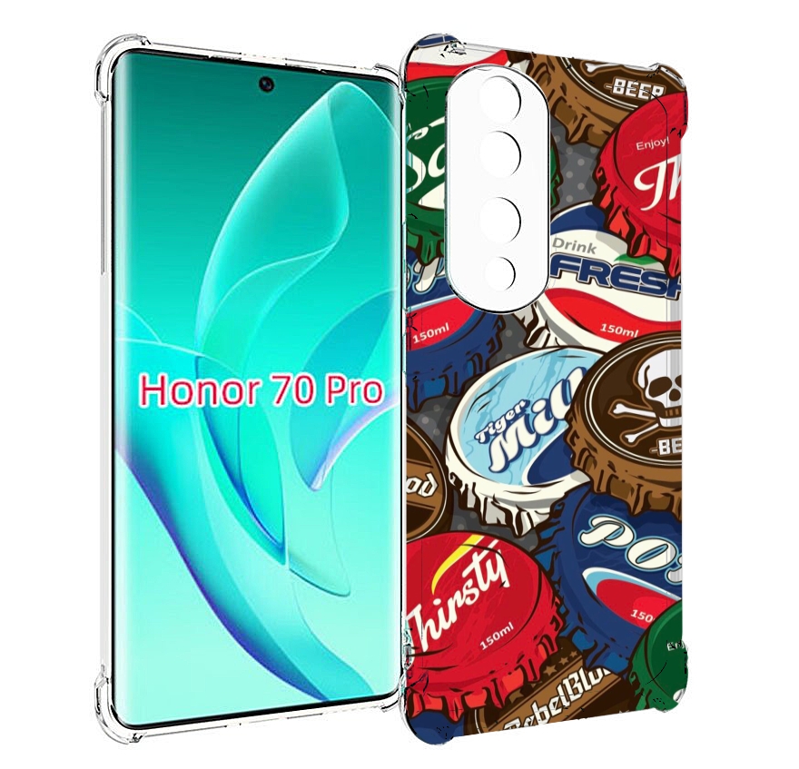 

Чехол MyPads крышки от баночек для Honor 70 Pro / 70 Pro Plus, Прозрачный, Tocco