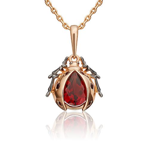 

Кулон из красного золота с гранатом PLATINA jewelry 03-3142-00-204-1110-57, 03-3142-00-204-1110-57