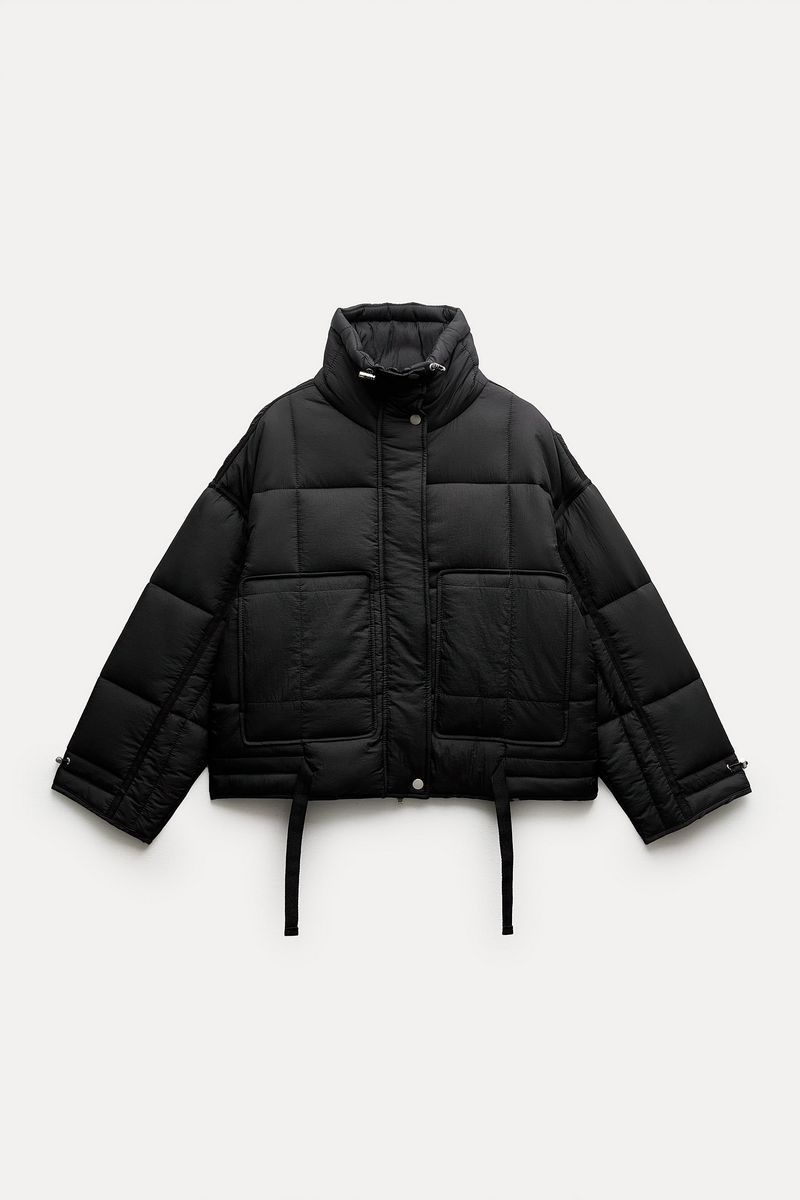 

Куртка женская ZARA 00518058 черная L, Черный, 00518058