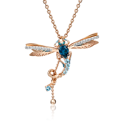 

Кулон из красного золота с топазом/эмалью PLATINA jewelry 03-3071-00-201-1110-57, 03-3071-00-201-1110-57