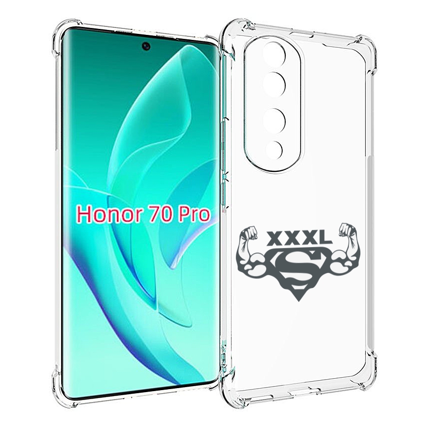 

Чехол MyPads бодибилдинг супермен для Honor 70 Pro / 70 Pro Plus, Прозрачный, Tocco