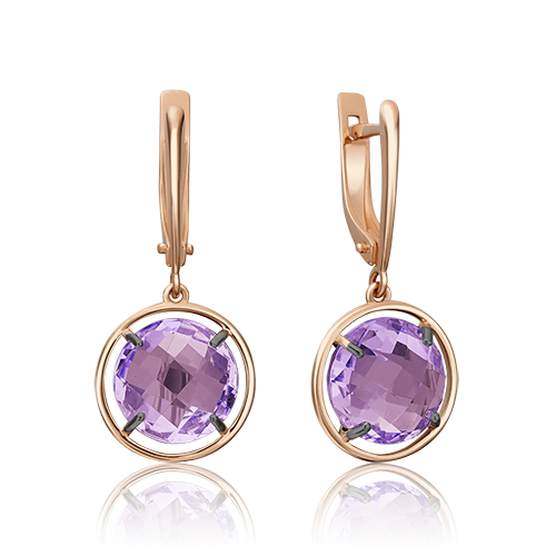 

Серьги из красного золота с аметистом PLATINA jewelry 02-4452-00-203-1110-46, 02-4452-00-203-1110-46