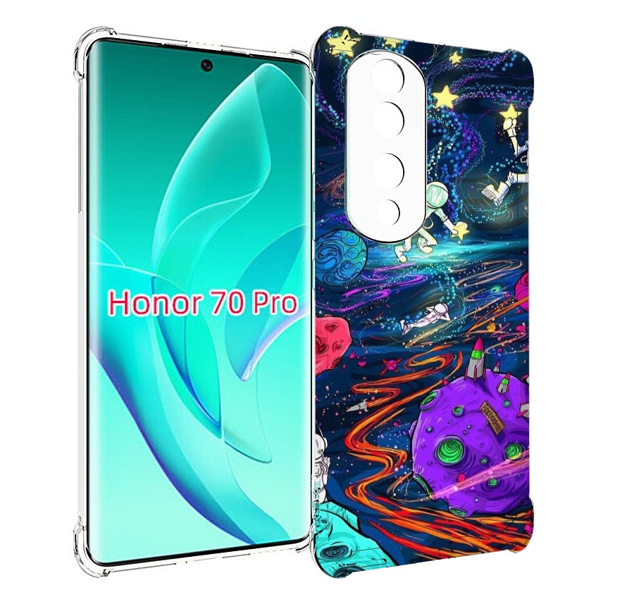 

Чехол MyPads красочный космос для Honor 70 Pro / 70 Pro Plus, Прозрачный, Tocco