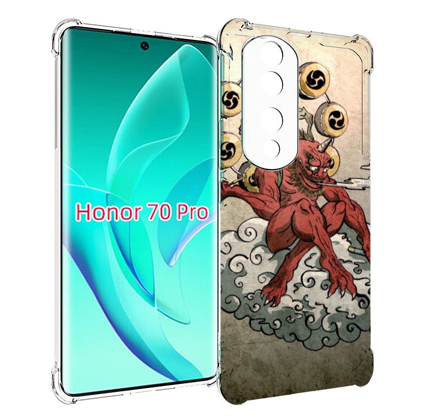 

Чехол MyPads красный чертик на облаке для Honor 70 Pro / 70 Pro Plus, Прозрачный, Tocco