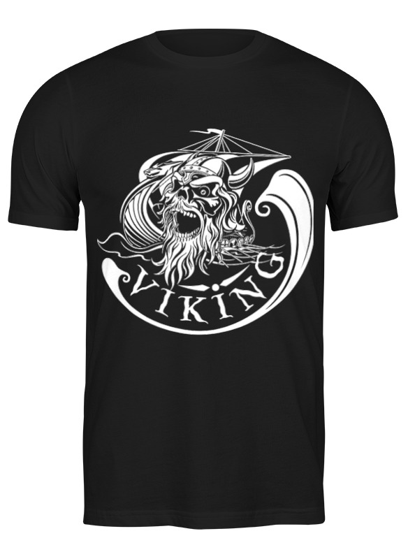 

Футболка мужская viking 3514252 Printio черная 2XL, viking 3514252