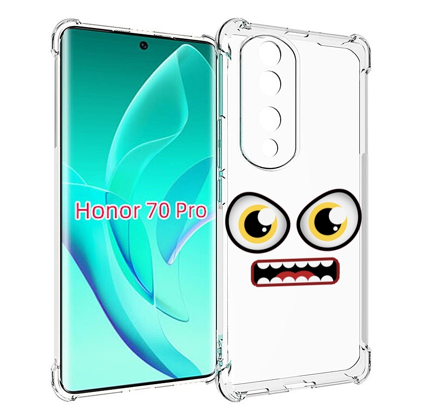 

Чехол MyPads красный злой смайлик для Honor 70 Pro / 70 Pro Plus, Прозрачный, Tocco