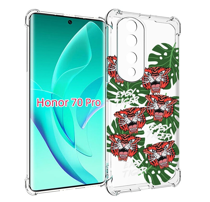 

Чехол MyPads красные-тигры для Honor 70 Pro / 70 Pro Plus, Прозрачный, Tocco